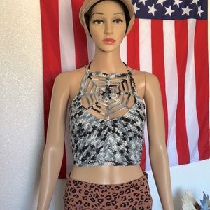 NWOT🕷Web Crop Top🖤